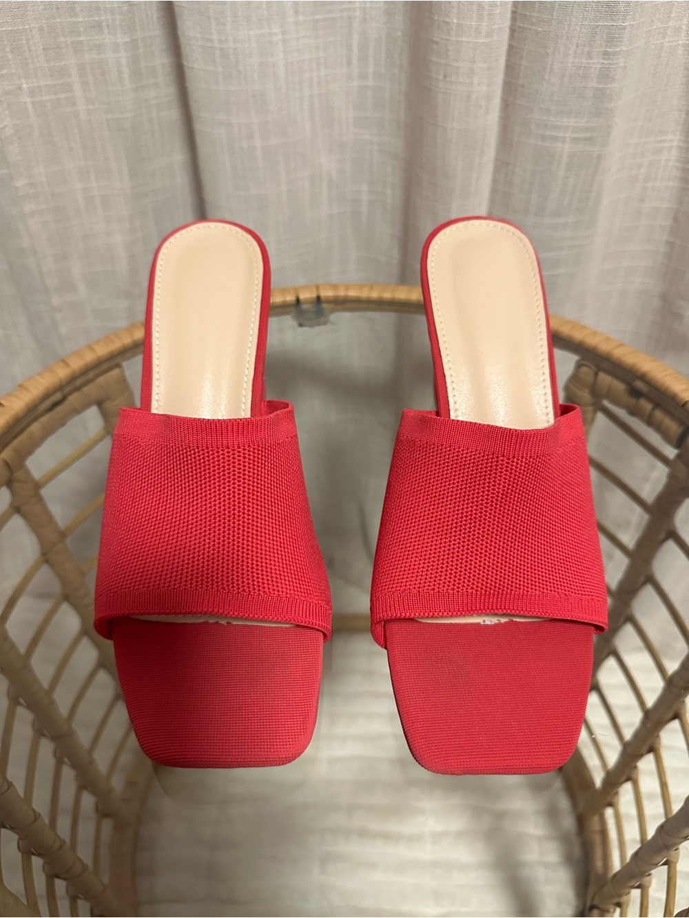 SHEIN Hot Pink Block Heel Slide Mules - Picture 2 of 8